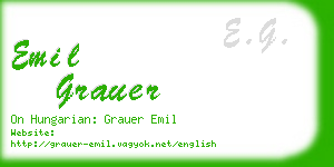 emil grauer business card